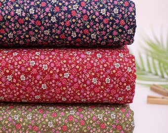 Small Flowers Quilted Cotton Fabric, Quality Korean Fabric - By the Yard /56968