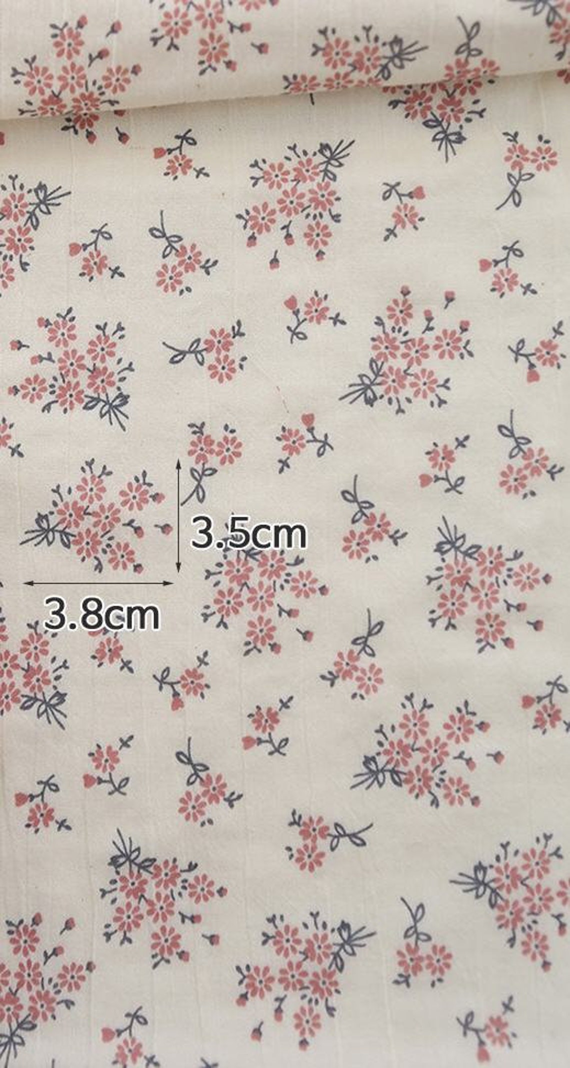 Flowers Cotton Double Gauze Fabric Floral Gauze Fabric Etsy