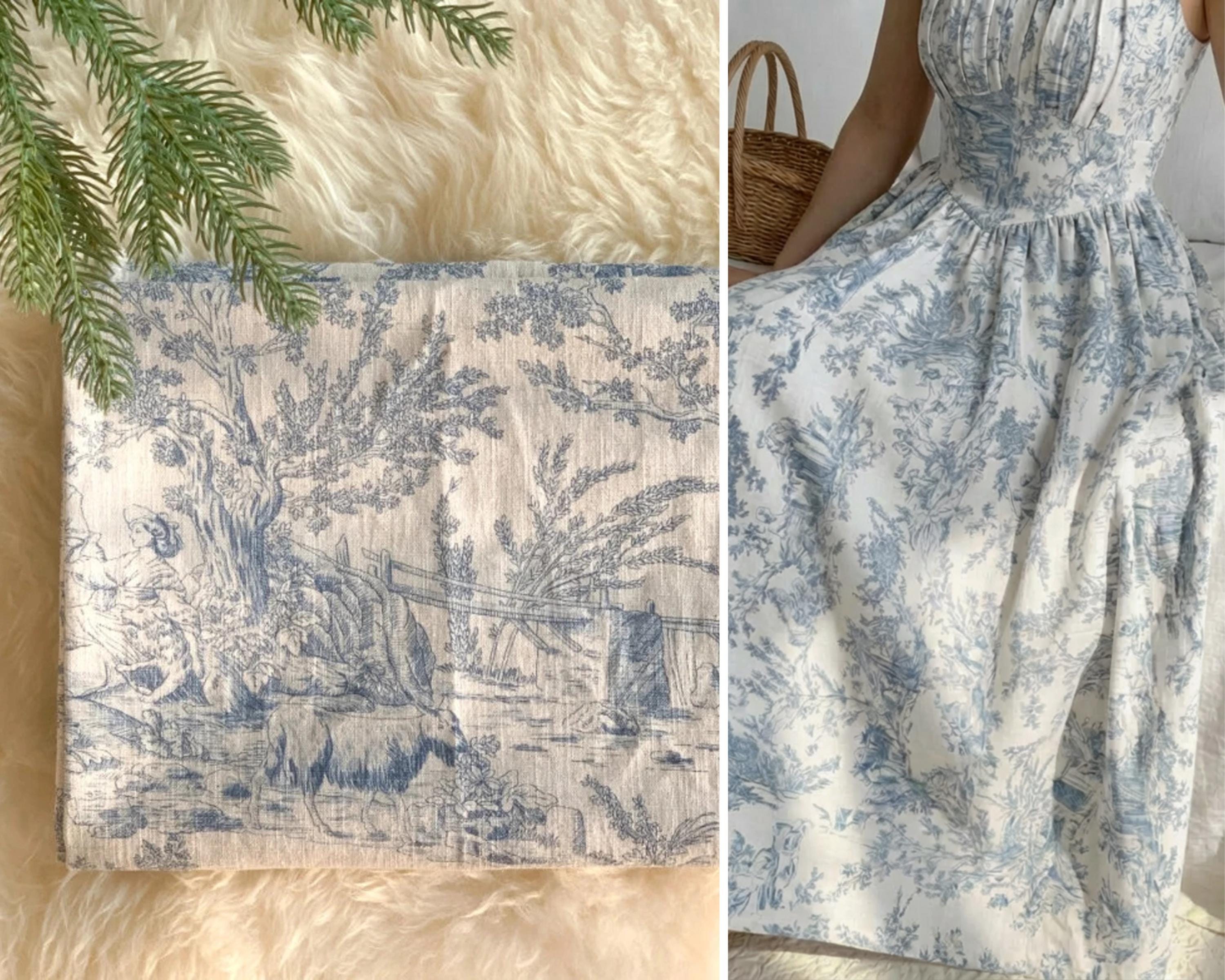 Toile De Jouy Dress - Etsy Toile De Jouy Dress - Etsy