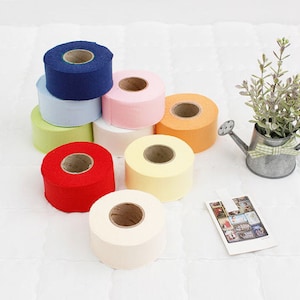 Cotton Knit Bias Tape in 9 kleuren 3,5 ~ 4 cm breed (1,4 ~ 1,6 inch) - By the Roll (10 yards) - 0421-2