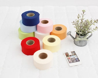 Cotton Knit Bias Tape in 9 Colors 3.5~4 cm Wide (1.4~1.6 inches) - By the Roll (10 yards) - 0421-2