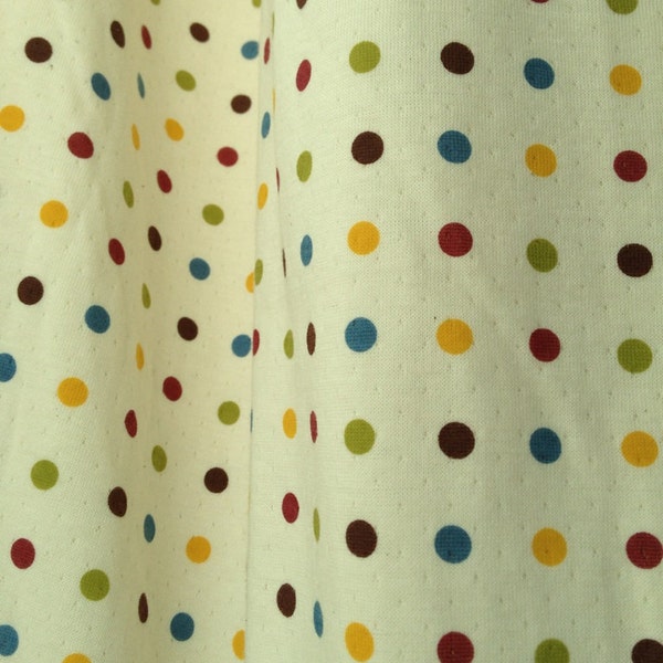 Organic Cotton Knit Double Layered Polkadots per Yard