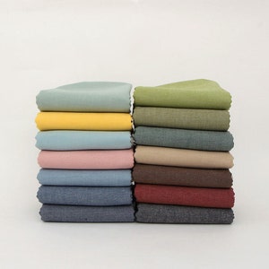Solid Cotton Fabric, Yarn Dyed Cotton Fabric, Quality Korean Fabric - 14 Colors - By the Yard 25776-1