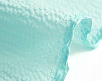 Cotton Seersucker, Korean Fabric - Mint - 49&quot; Wide - By the Yard /76409