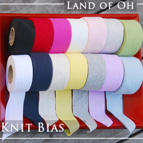 Organic Cotton Jersey Knit Bias Tape in 6 Colors 3.8 Cm Wide Etsy