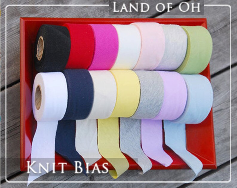 Cotton Jersey Knit Bias Tape in 14 Colors 3.54 Cm Wide Etsy