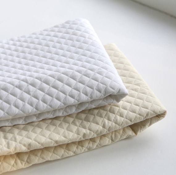 Quilted Cotton Fabric, Pre-washed Solid Cotton Fabric, Quality Korean  Fabric White or Natural Fabric by the Yard /52121 