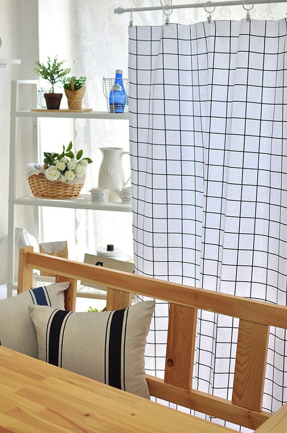 Black and White Plaids Cotton Fabric by the Yard 90919 Etsy