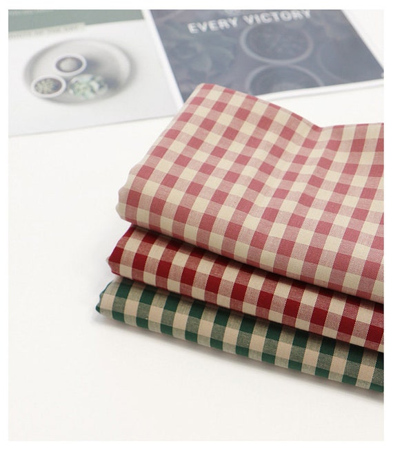 Navy Blue & White Gingham Fabric By The Yard - Perfect For Summer Dresses & Crafts