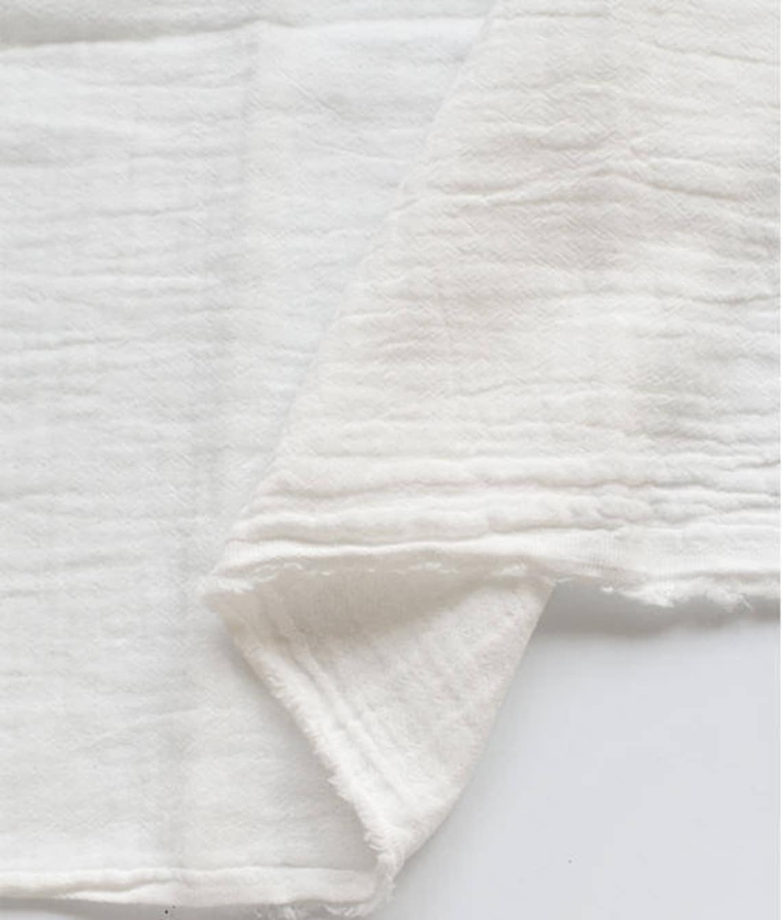 White Wrinkled Cotton Gauze Double Gauze White Gauze Etsy