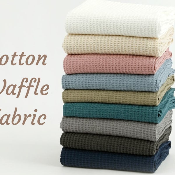 Waffle Weave Fabric by the Yard Etsy