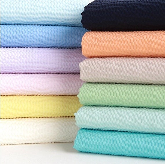 Cotton Seersucker, 12 Colors, Ripple Fabric, Quality Korean Fabric, Summer Fabric, Lightweight Fabric - By the Yard