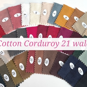 11 Wale Cotton Corduroy, Bio-washing, Korean Fabric