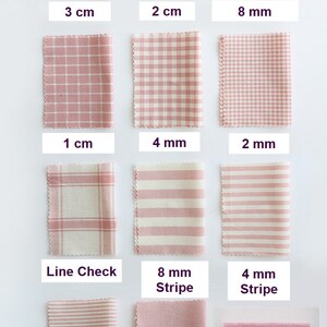 Pink Cotton Fabric, Pink Checker, Pink Stripe, Solid Pink Cotton Fabric ...