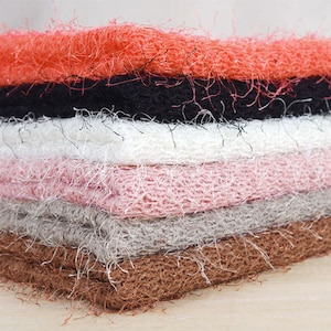 Polyester Hairy Sweater Knit Fabric - Choose From 6 Colors - 52" Wide - By the Yard v100-002