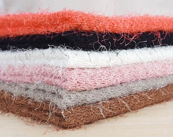 Polyester Hairy Sweater Knit Fabric - Choose From 6 Colors - 52" Wide - By the Yard v100-002