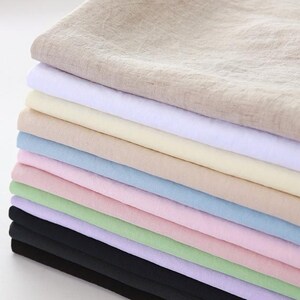 Förtvättat massivt linne-tenceltyg, 137 cm brett, 12 färger, koreanskt kvalitetstyg, måttbeställt bild 15