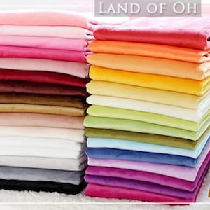 1 mm Smooth Cuddle Minky Fabric, Plush Fabric, Solid Minky Fabric, Choose from 31 Colors, Microfiber, Fabric By the Yard - / 22857