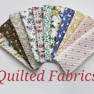 Quilted Cotton Fabrics, 11 Patterns, Quality Korean Fabric - By the Yard /56335