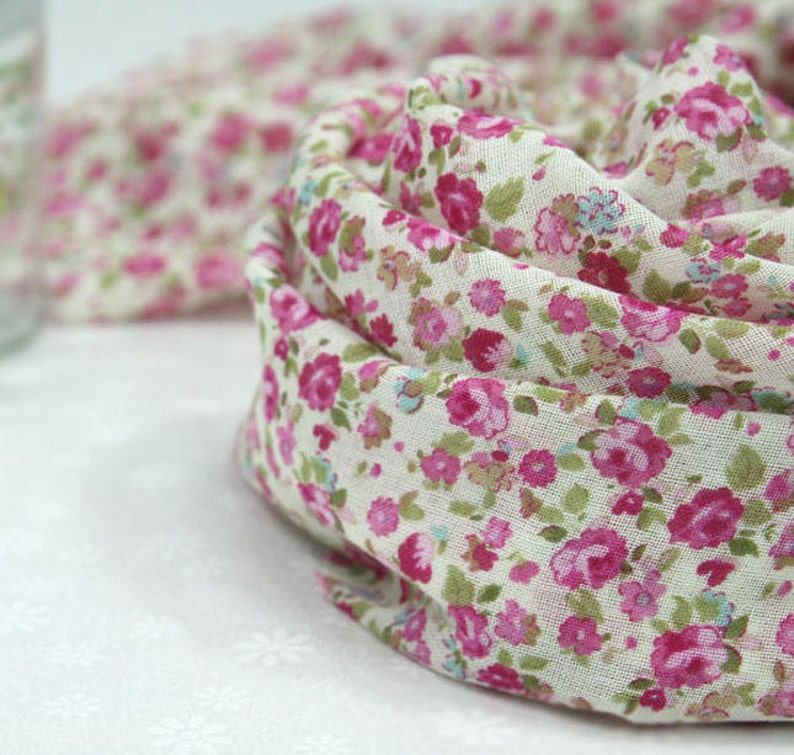 Flower Cotton Gauze Fabric Floral Gauze 44 Wide Etsy