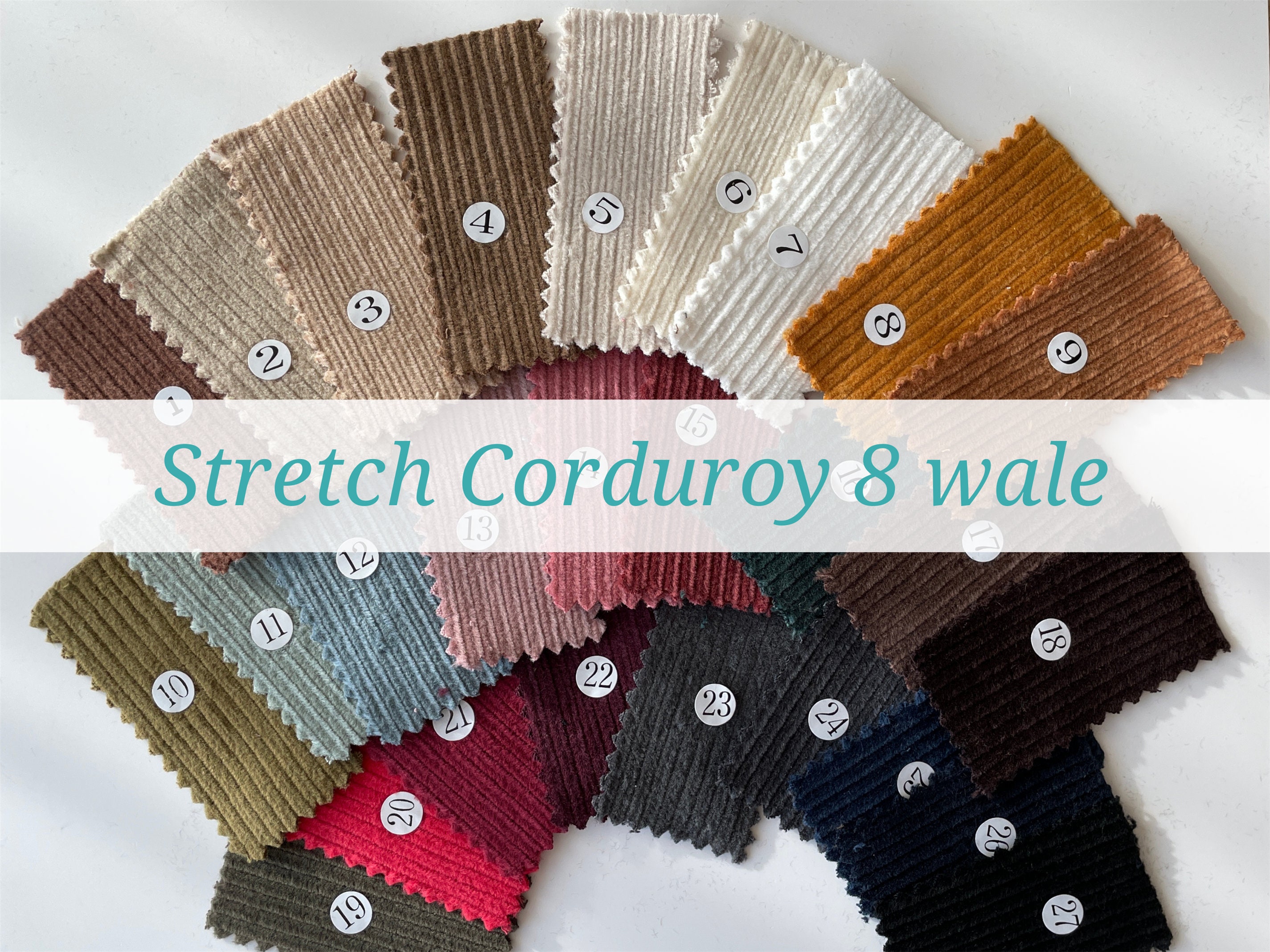 Stretch Corduroy - 8 Wale - Jewel Stretch Corduroy - 8 Wale - Jewel