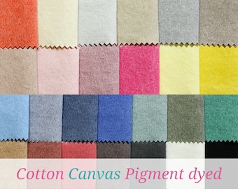 Pigmentfärgad bomullskanvas, biotvättad - 26 färger - 142 cm bred - metervara /P
