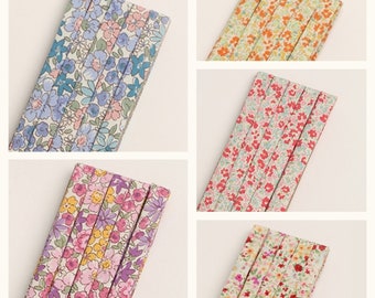 Folded Floral Cotton Bias, Easy Bias, 4 Colors, 3 Yards, By the Pack /50145