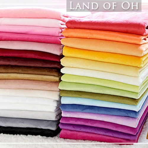 Smooth Minky Fabric Choose From 13 Solid Colors by the Etsy
