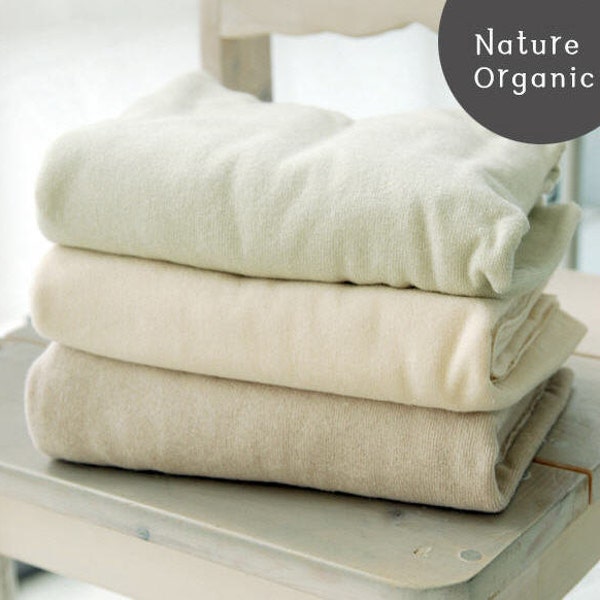 Organic Cotton Terry Cloth Knit Fabric in 3 Colors By the Yard 571