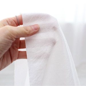 Semi-sheer White Voile Cotton Fabric, Pre-washed Off White Cotton, Lightweight and Thin Asa Fabric - Voile Fabric By the Yard /83916 C