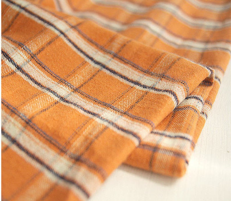 Yarn Dyed Plaid Cotton Fabric Brushed 44 Wide By Etsy