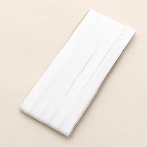 Cotton Candy Series Folded Cotton Bias in White - 3 Yards 92878