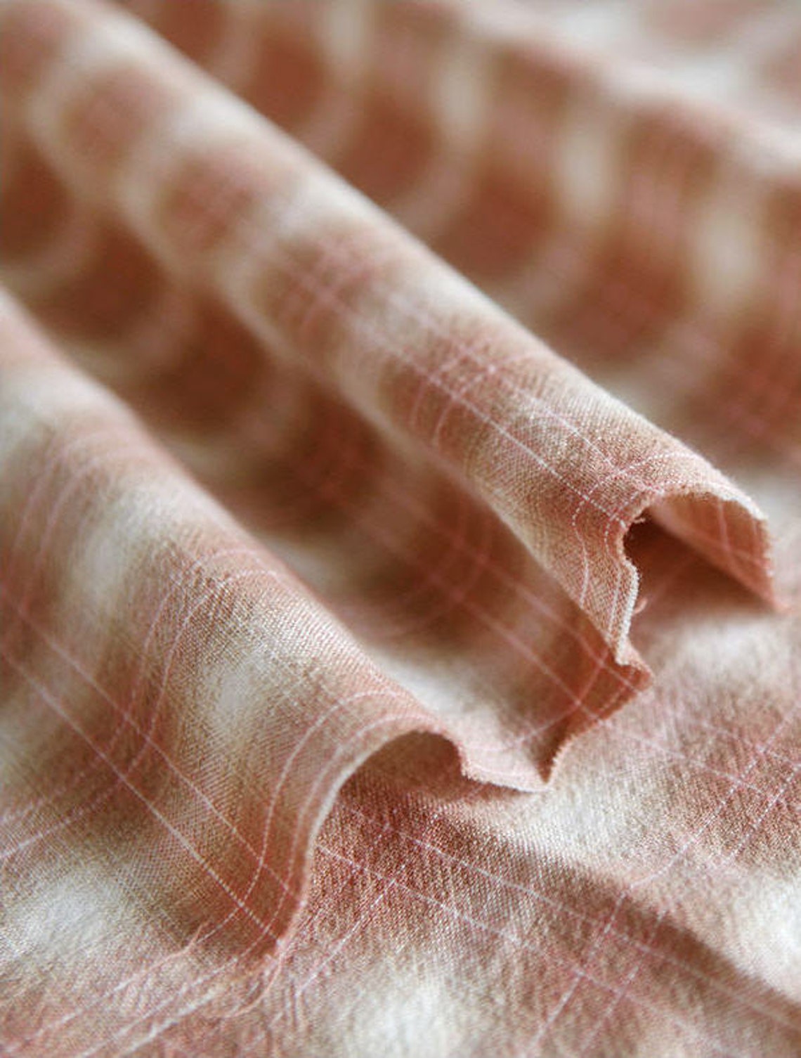 Pink Plaids Cotton Fabric by the Yard 68263 693601 Etsy