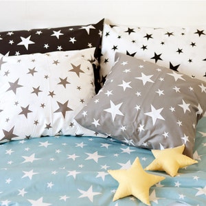 Stars Cotton Fabric, Black Stars Fabric - 5 Colors - 62&quot; Wide - Fabric By the Yard /65811