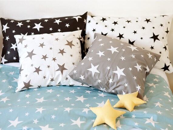 Stars Cotton Fabric, Black Stars Fabric - 5 Colors - 62" Wide - Fabric By the Yard /65811