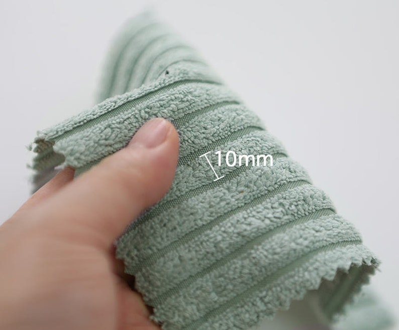 Extra Wide Wale Corduroy Fabric 2.5 Wale Corduroy Fabric 10 Colors 10 mm Corduroy Fabric By the Yard 40162-1 Polyester Corduroy Fabric