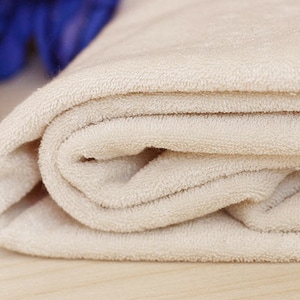 Organic Cotton Terry Cloth - Natural Color - Fabric By the Yard V10