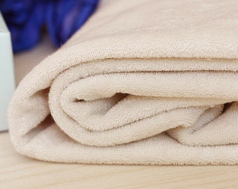 Organic Cotton Terry Cloth - Natural Color - Fabric By the Yard V10