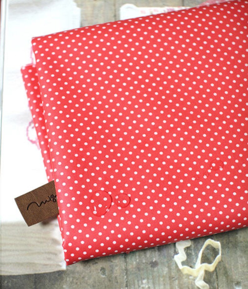 Mezcla de algodón laminado de 2 mm, serie Tiny Dot en rojo 46214 imagen 1