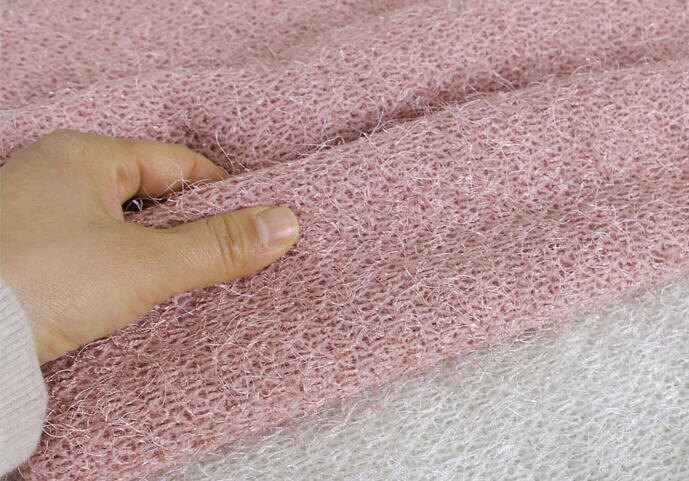 【IONSEOUL】Clean Hairy Round Knit (5color) 5FM0224 Polyester Hairy Sweater Knit Fabric - Choose From 6 Colors