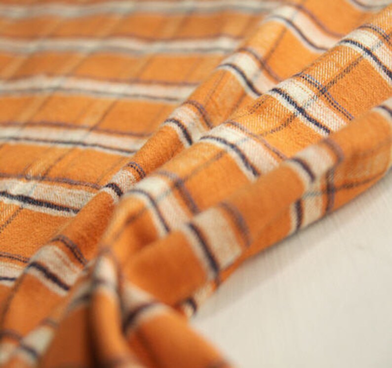 Yarn Dyed Plaid Cotton Fabric Brushed 44 Wide By Etsy