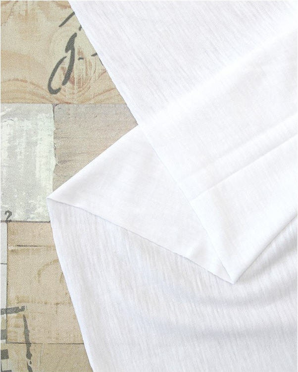 Specialty White Organic Ultra Slub Knit Cotton Heavy Jersey Fabric by the  Yard USA MADE Good for T-shirts Long Sleeves Etc 