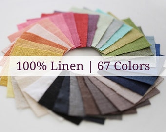 100% Linen, Pure Linen, 67 Solid Colors, 54" Wide, Bio Washed, Enzyme Washed, Soft Linen Fabric, Quality Korean Fabric By the Yard - 300