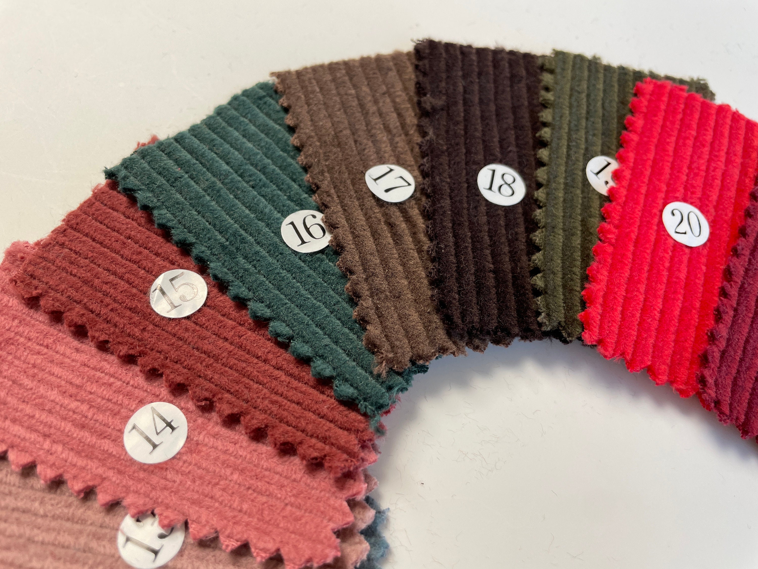 8 Wales Stretch Cotton Corduroy - 27 Colors - Wide Wale