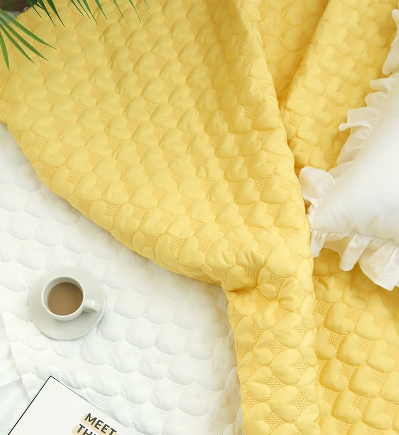 Quilted Polyester Fabric Padded Fabric 55 Wide White Etsy