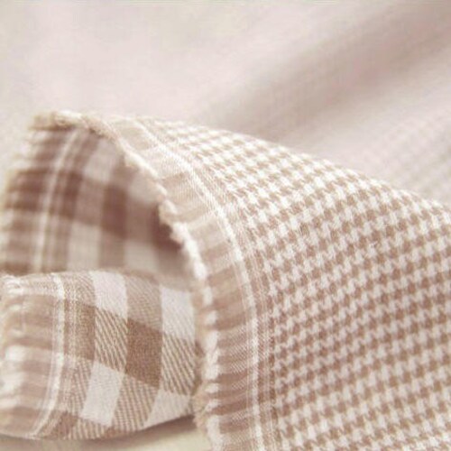 Checkered Cotton Double Gauze Fabric Double Sided Gauze Etsy