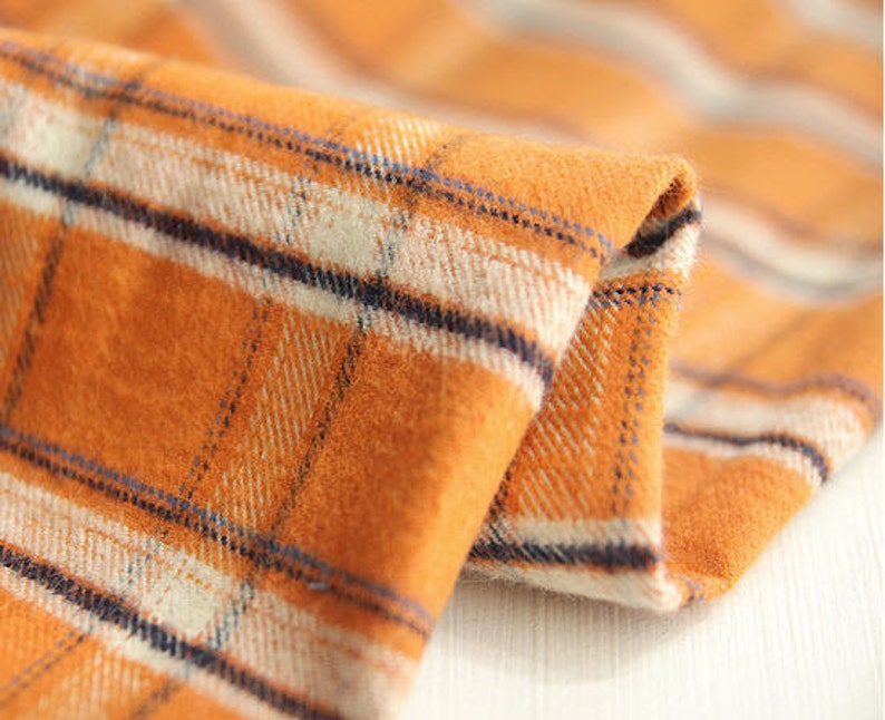 Yarn Dyed Plaid Cotton Fabric Brushed 44 Wide By Etsy