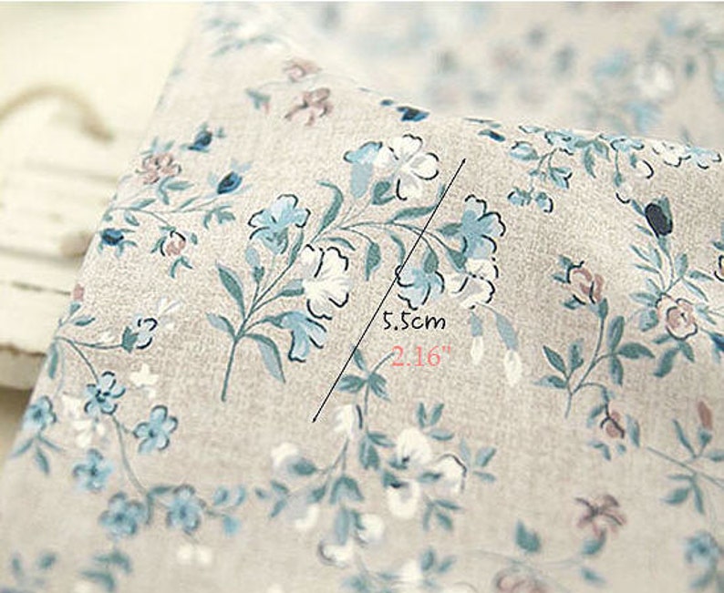 Flower Cotton Fabric Quality Korean Fabric By the Yard Etsy