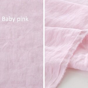 Förtvättat massivt linne-tenceltyg, 137 cm brett, 12 färger, koreanskt kvalitetstyg, måttbeställt bild 8