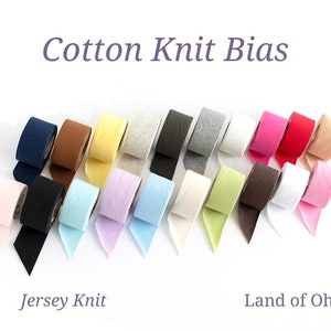 Cotton Knit Bias Tape, 4 cm Wide, 20 Colors, Sewing Notions, Quality Korean Fabric, 7 Yards, By the Roll - 50 /51440